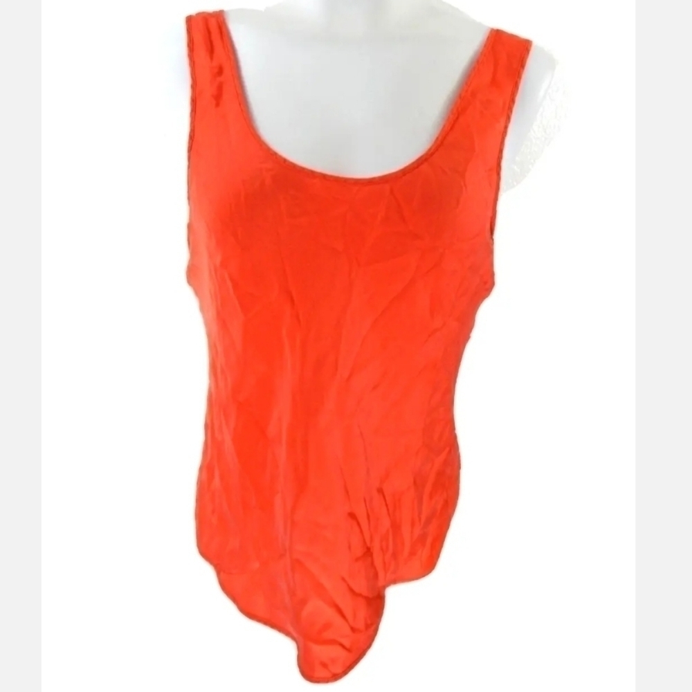 Malizia La Perla Silk Scoop Neck Tank Top